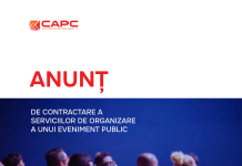 ANUNȚ (prelungit) de contractare a serviciilor de organizare a unui eveniment