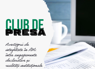 Anunț club de presă despre avertizorii de integritate